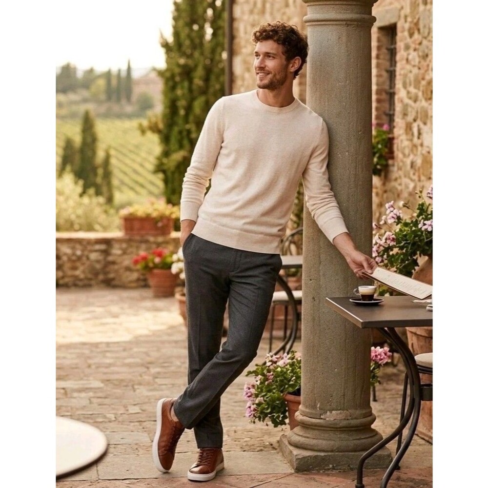 Banana Republic NWT Exclusive Fine ItalianYarnFilpucci SweaterBeige SzS MSRP$130